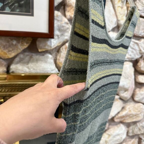 Sigrid Olsen women’s knitted stripe tank sweater - Picture 8 of 9